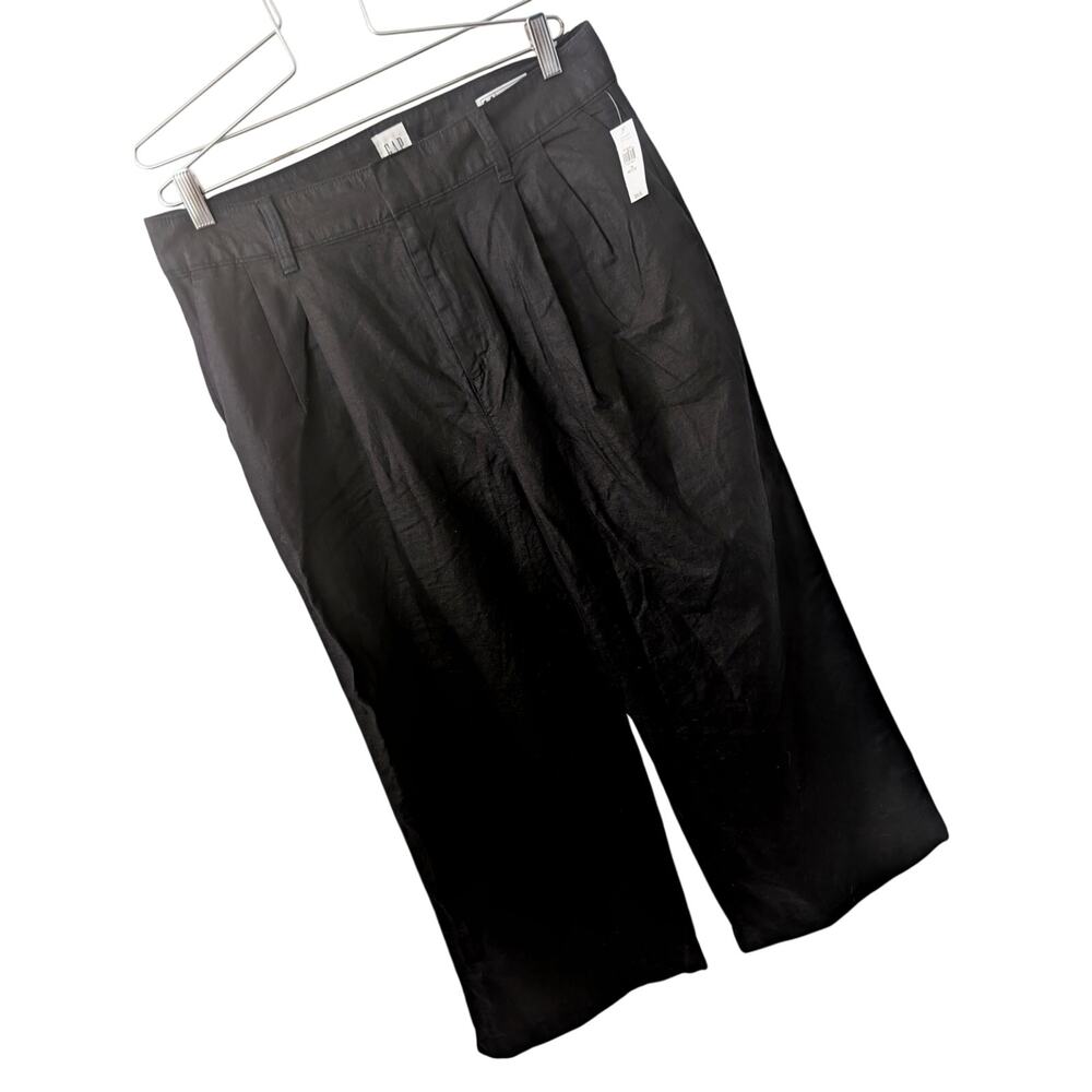 NWT@$90! THE GAP! RICH FAB LINEN BLEND WIDE LEG HIGH WAIST PANTS, TROUSERS! 14P